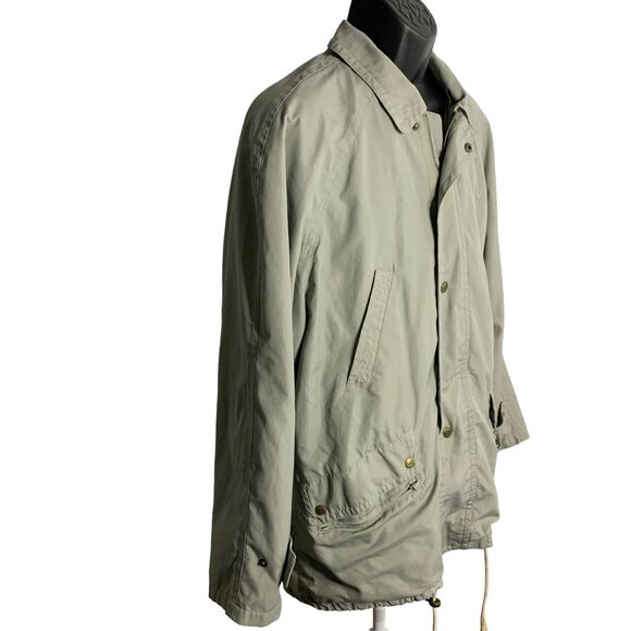 Vintage 90s European Project Utility Jacket L Grey Full Zipper Snaps Pockets - Picture 5 of 8